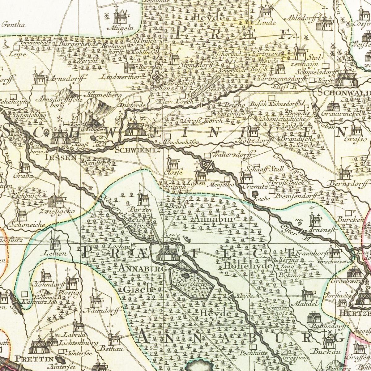 Historical city map  Test product horizontal 3 sizes