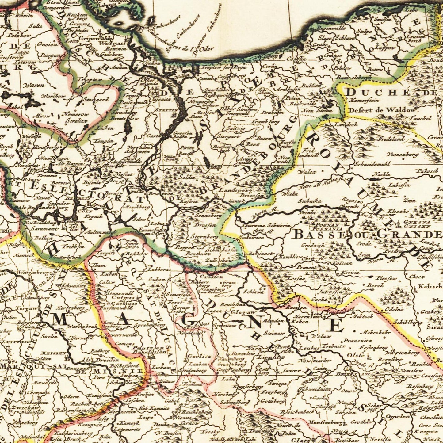 Historische Landkarte Deutschland um 1690