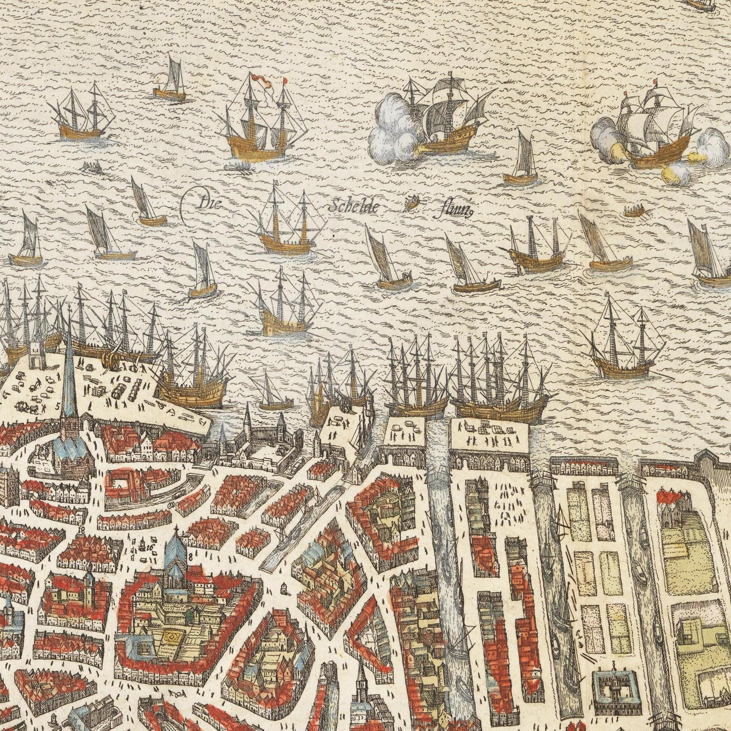 Historische Stadtansicht Antwerpen um 1620