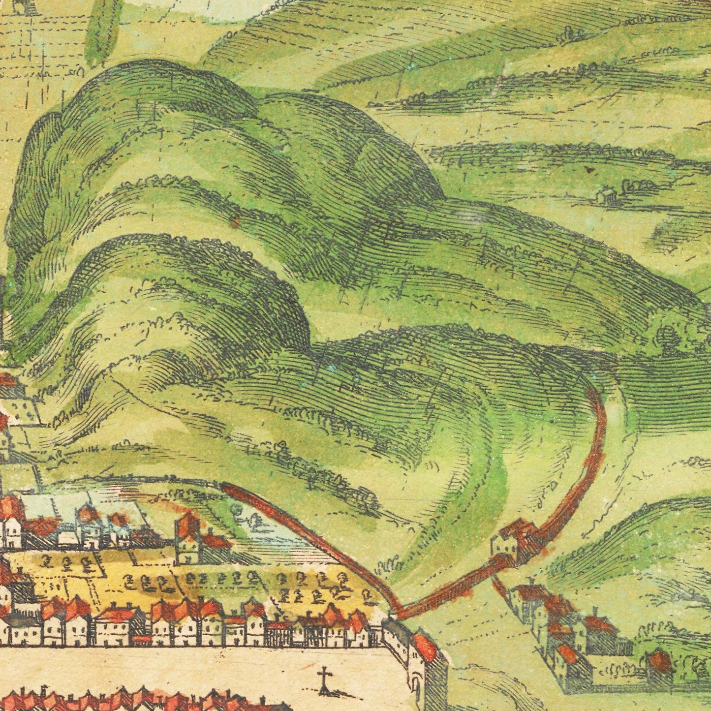 Historischer Stadtansicht Edinburgh um 1580