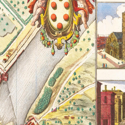 Historical city map  Test product horizontal 3 sizes