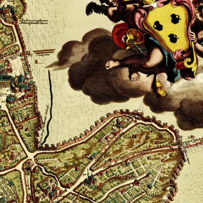 Historical city map  Test product horizontal 3 sizes