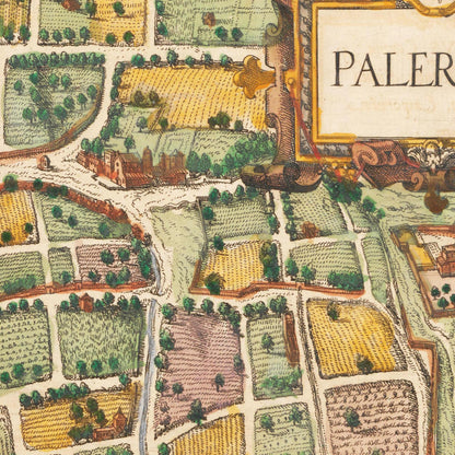 Historischer Stadtplan Palermo um 1592