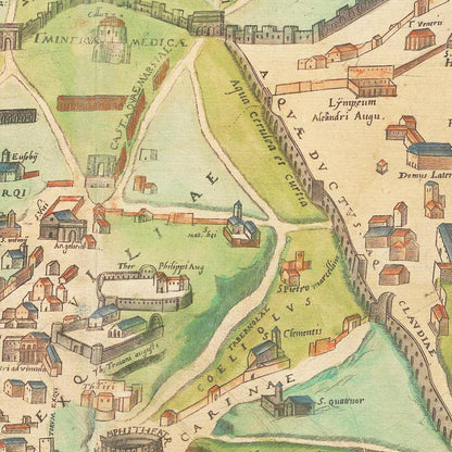 Historische Stadtansicht Rom um 1609