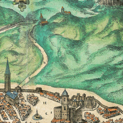 Historical city map  Test product horizontal 3 sizes