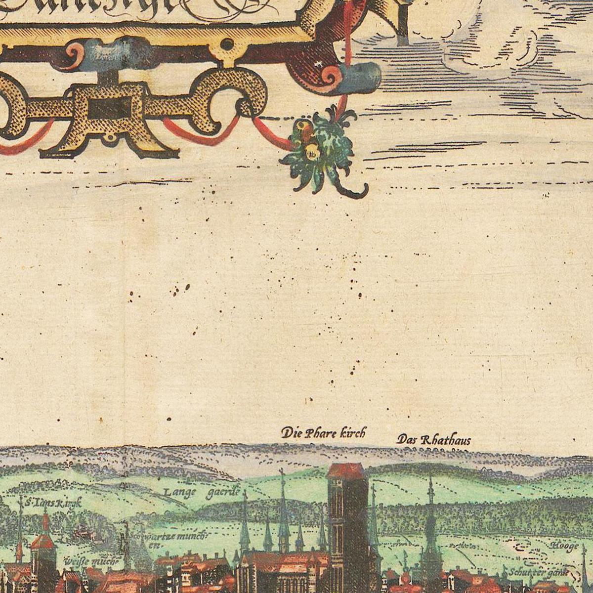 Historische Stadtansicht Danzig um 1609