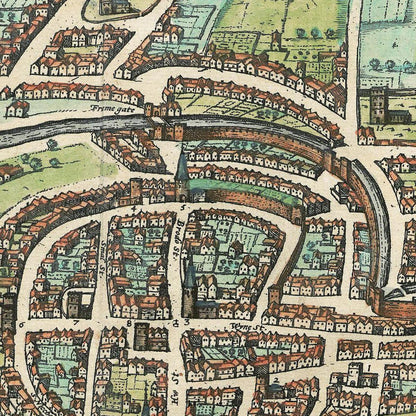 Historical city map  Test product horizontal 3 sizes