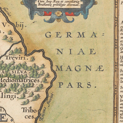 Historische Landkarte Historisches Gallien um 1609