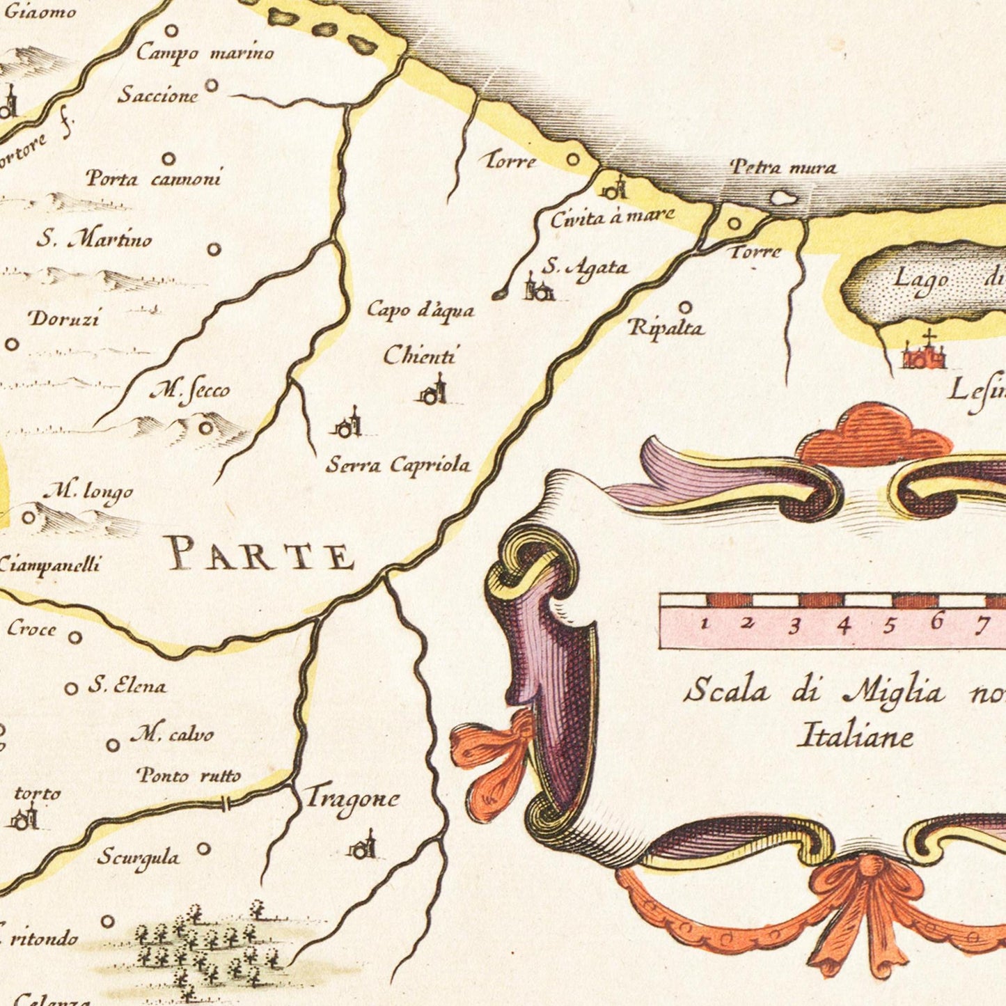 Historische Landkarte Molise um 1630