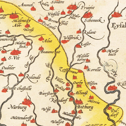 Historische Landkarte Luxemburg um 1609 - Kartenhandlung Rothert