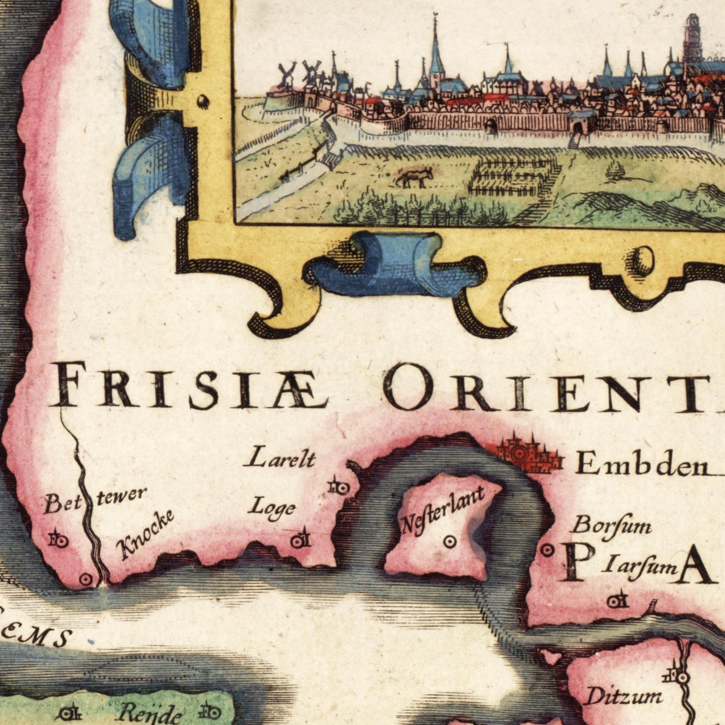 Historische Landkarte Provinz Groningen um 1617