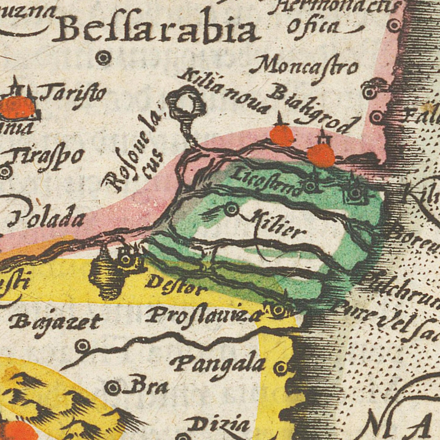 Historische Landkarte Wallachei um 1609