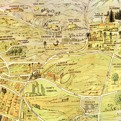 Historical city map  Test product horizontal 3 sizes