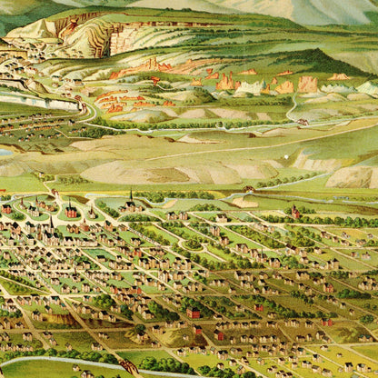 Historical city map  Test product horizontal 3 sizes