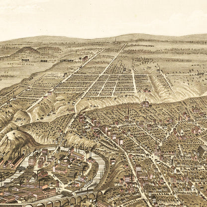 Historical city map  Test product horizontal 3 sizes