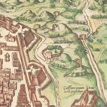 Historical city map  Test product horizontal 3 sizes