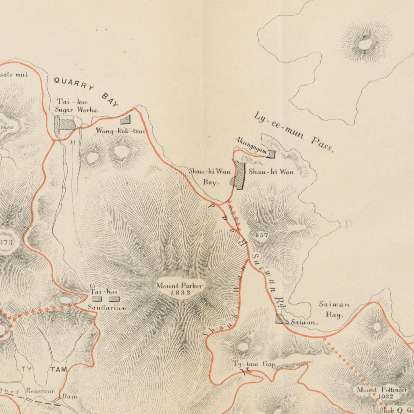 Historischer Stadtplan Hongkong um 1897