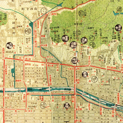 Historical city map  Test product horizontal 3 sizes