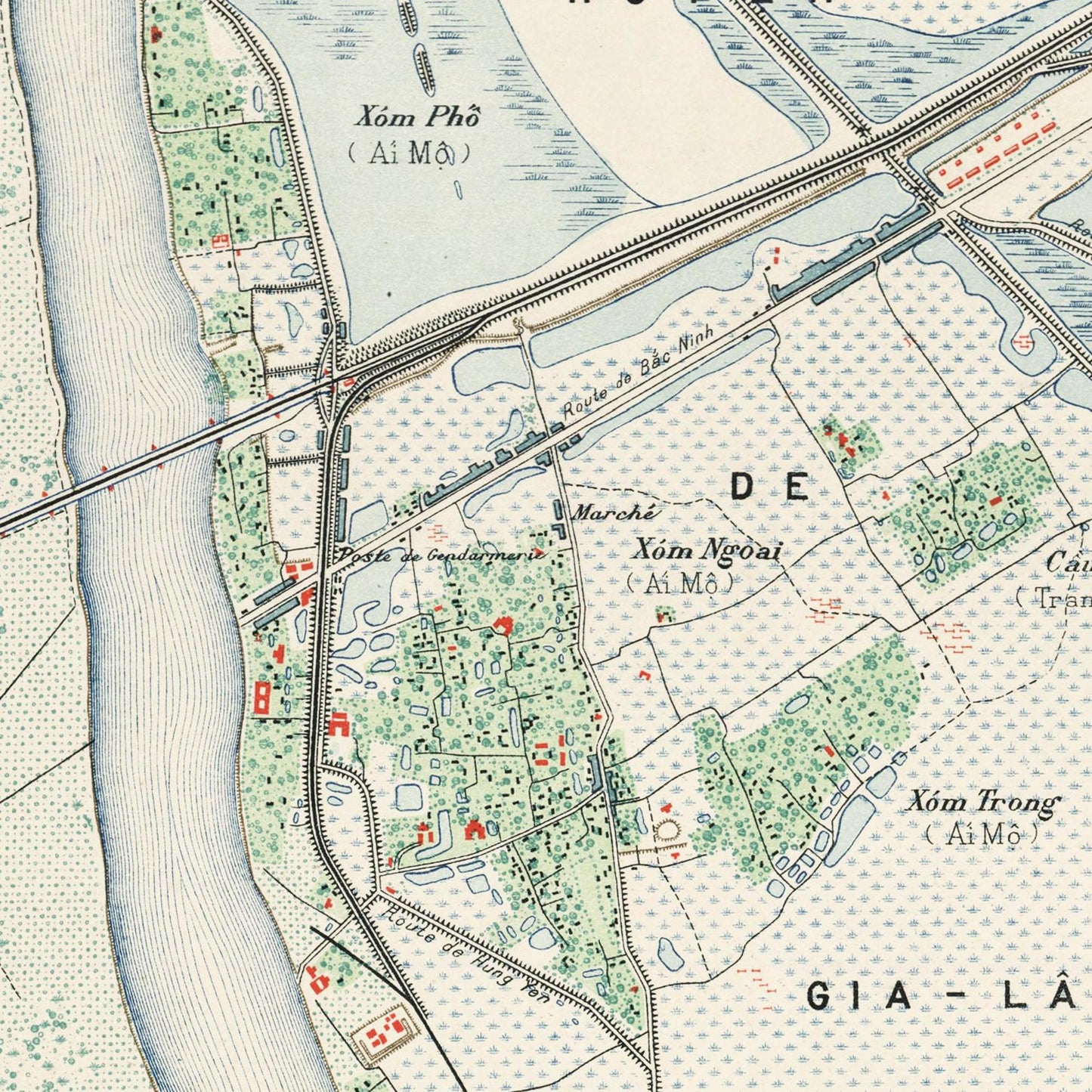 Historischer Stadtplan Hanoi um 1911