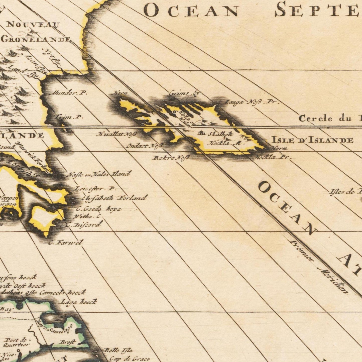 Historische Landkarte Nordamerika um 1694