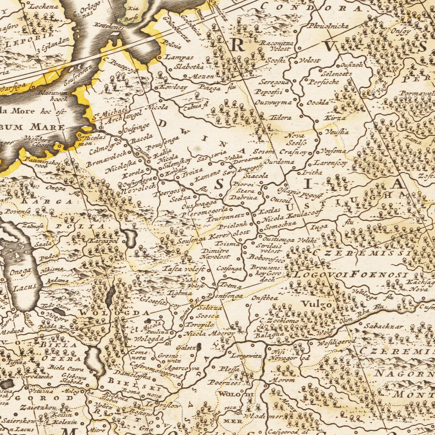 Historical city map  Test product horizontal 3 sizes