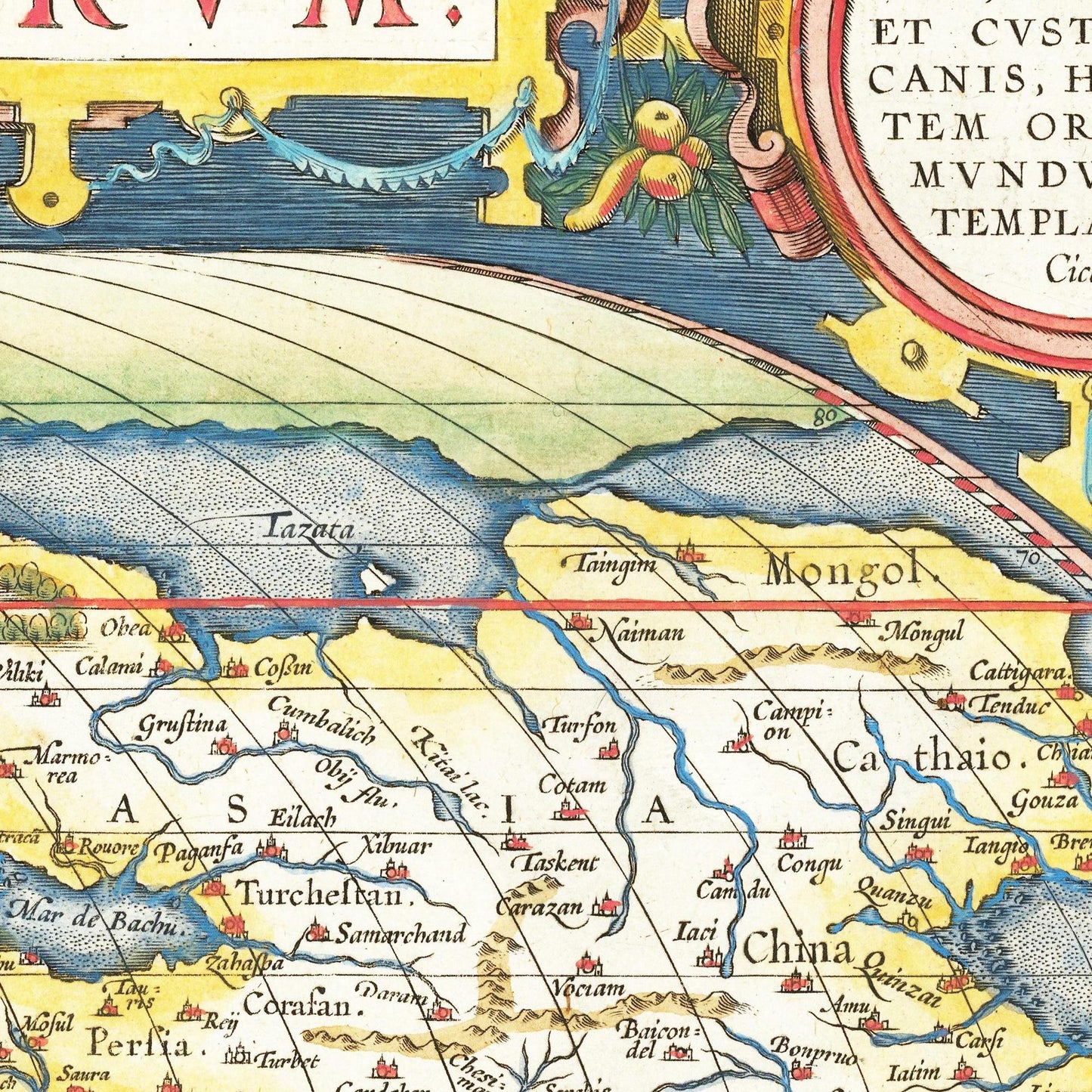 Historische Weltkarte um 1570