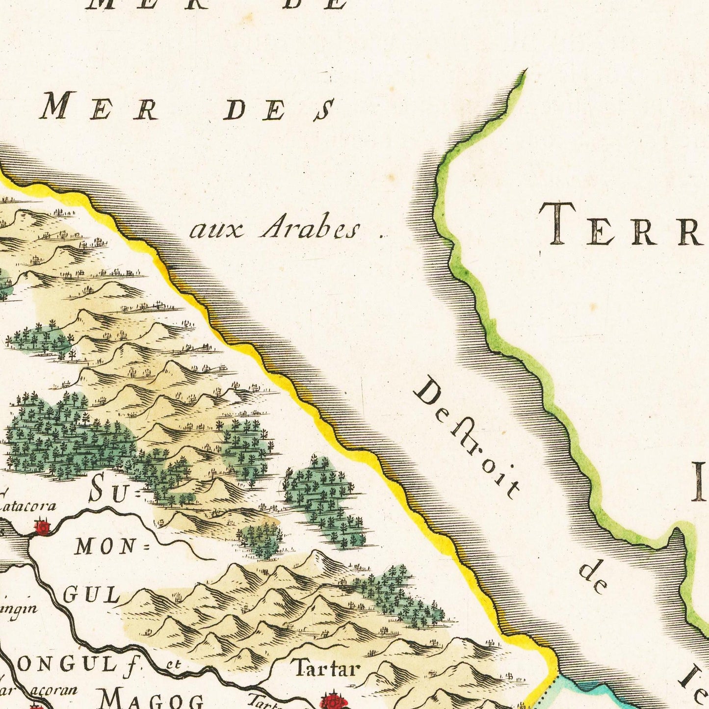 Historische Landkarte Tartarien um 1654