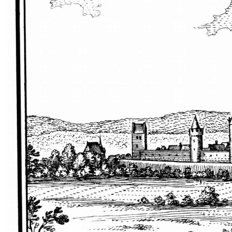 Historische Stadtansicht Paderborn um 1641