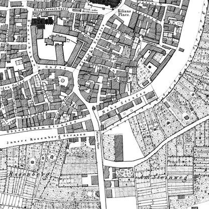 Historischer Stadtplan Heilbronn um 1834