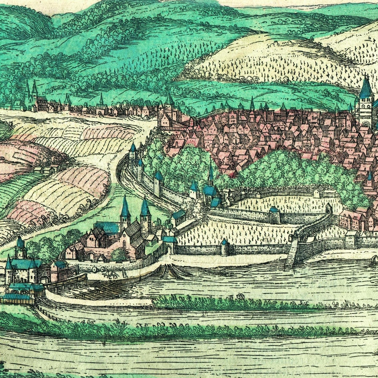 Historische Stadtansicht Trier um 1572