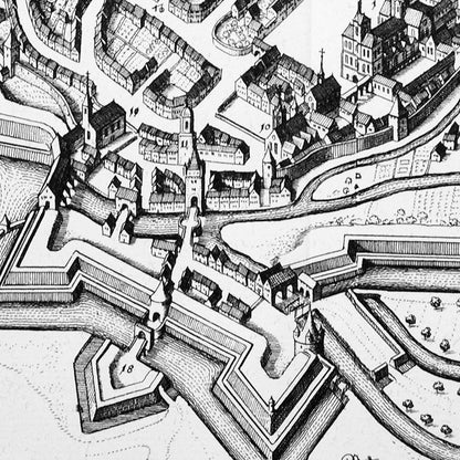 Historical city map  Test product horizontal 3 sizes