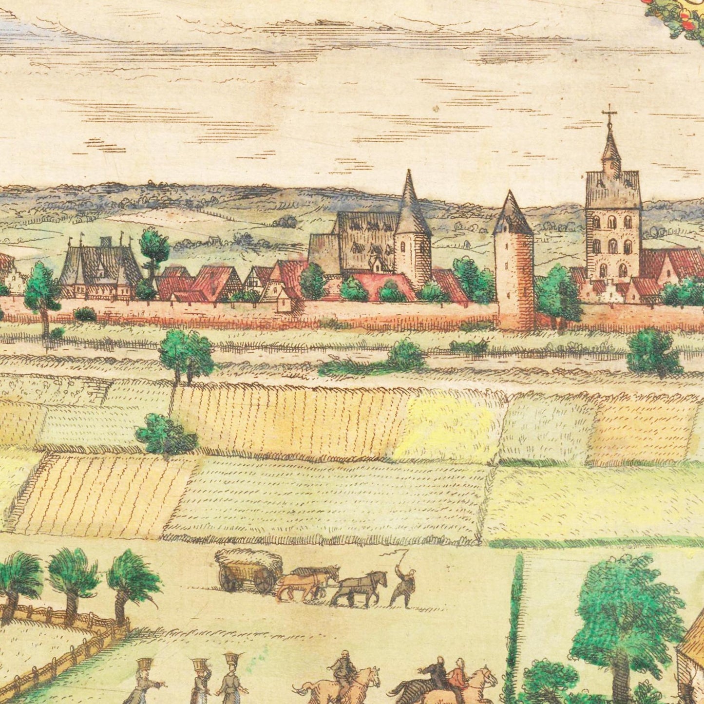 Historische Stadtansicht Lippe um 1592