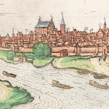 Historische Stadtansicht Straubing um 1570