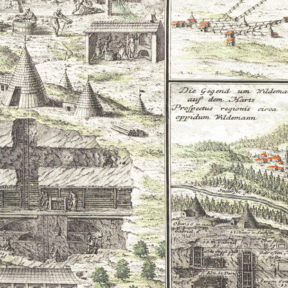 Historical city map  Test product horizontal 3 sizes