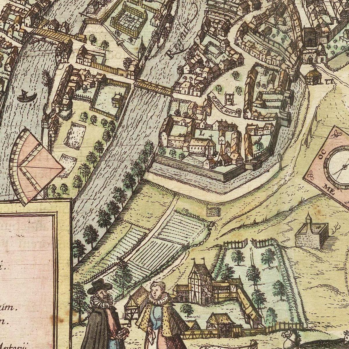 Historical city map  Test product horizontal 3 sizes