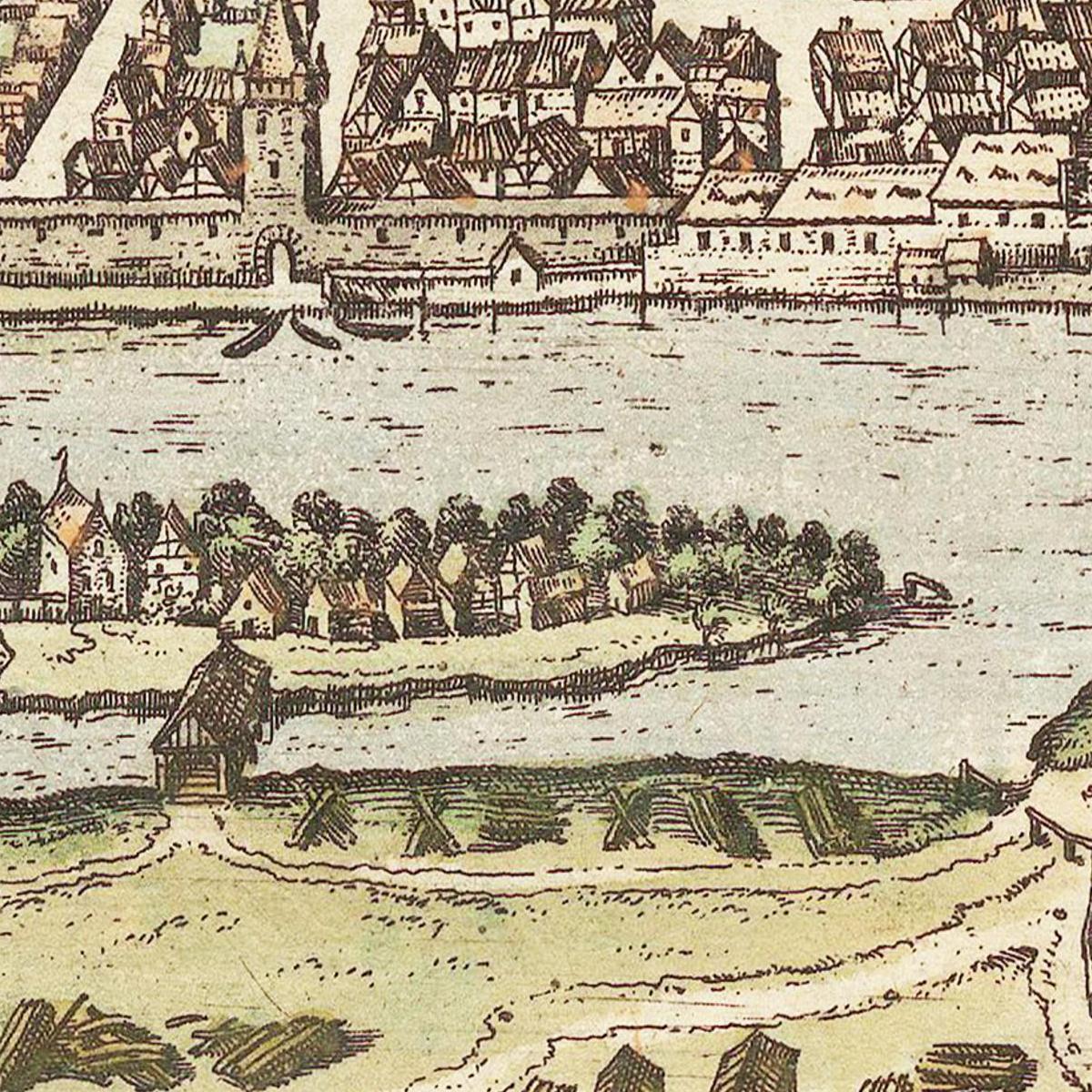 Historische Stadtansicht Heilbronn um 1609