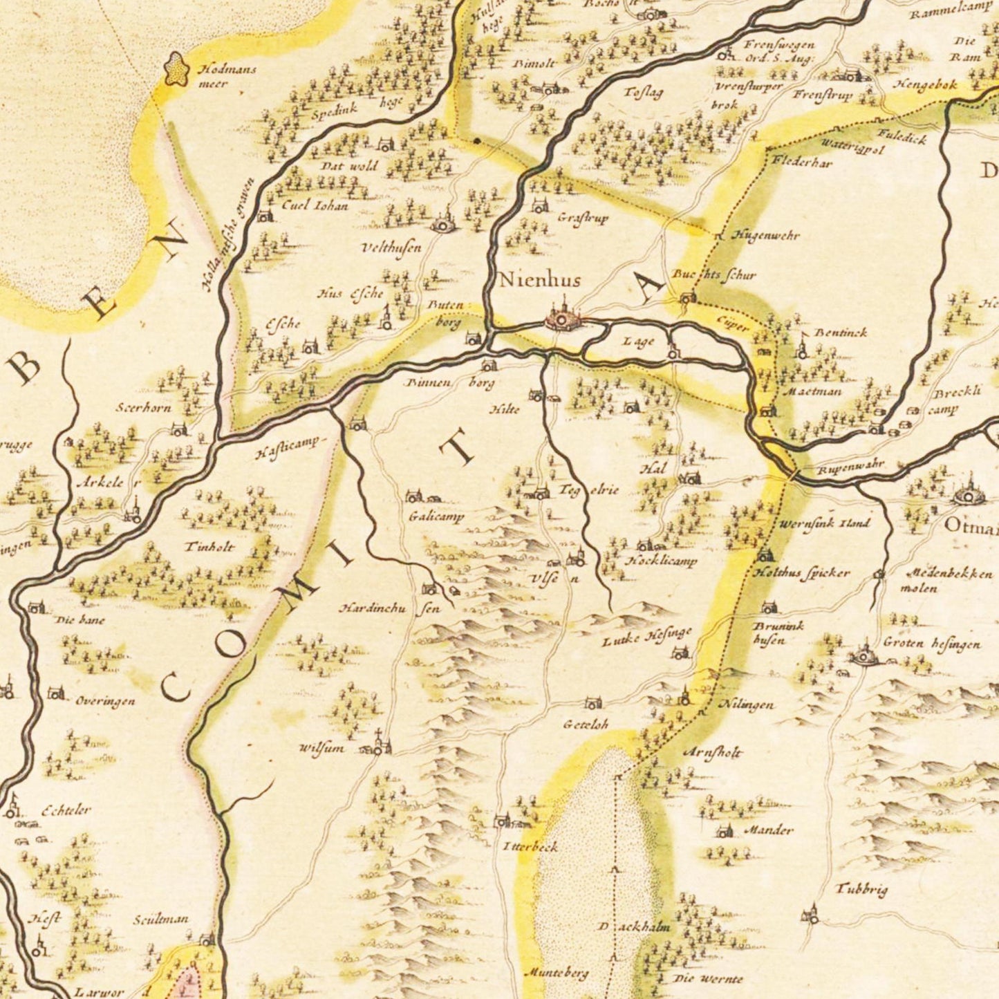 Historical city map  Test product horizontal 3 sizes