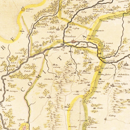 Historical city map  Test product horizontal 3 sizes