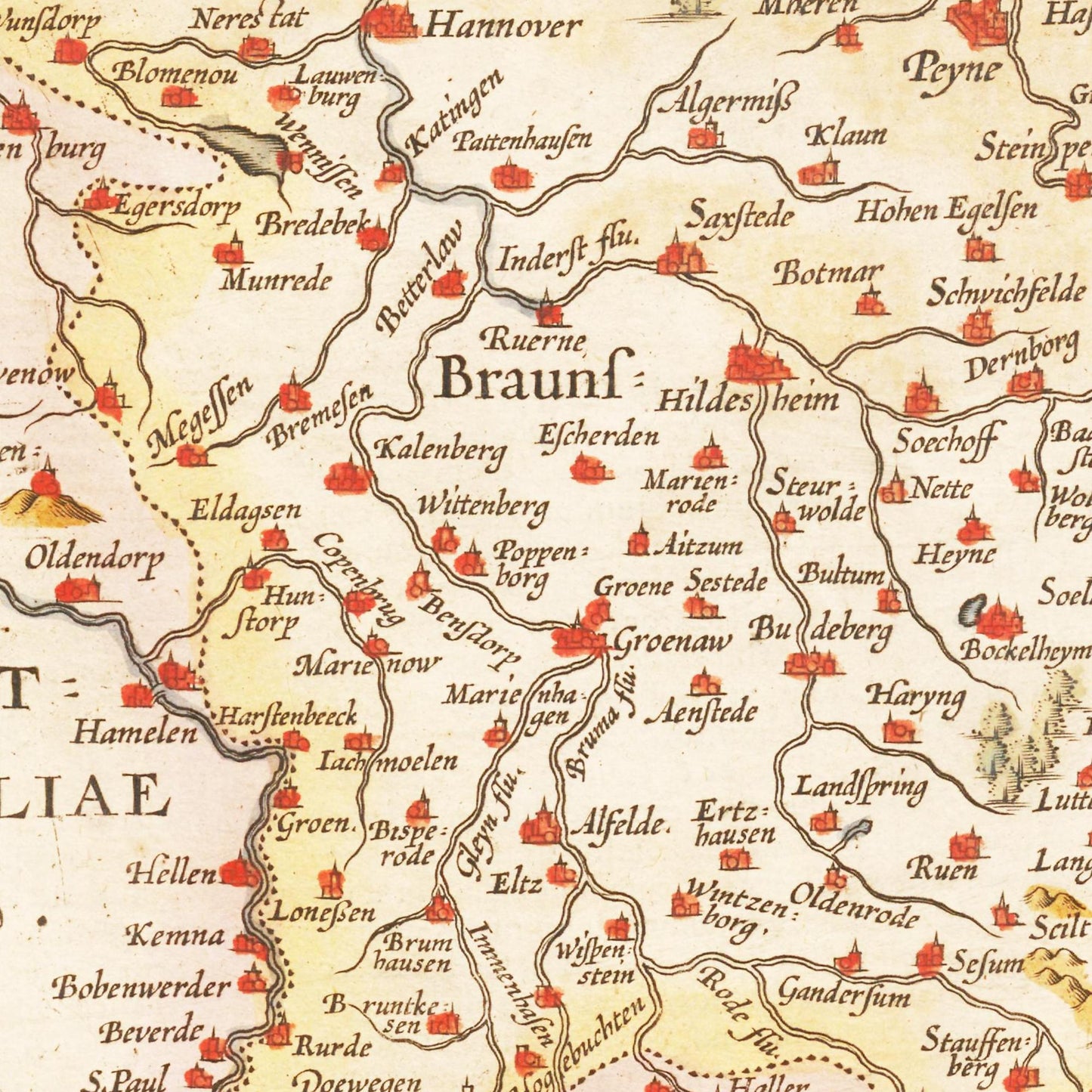 Historical city map  Test product horizontal 3 sizes