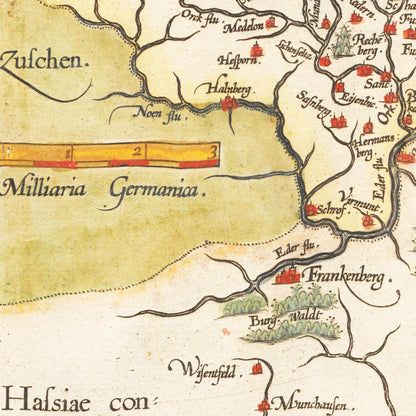 Historical city map  Test product horizontal 3 sizes