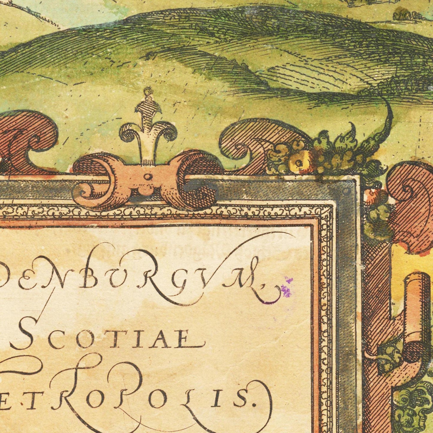 Historischer Stadtansicht Edinburgh um 1580