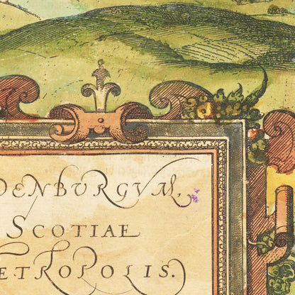 Historischer Stadtansicht Edinburgh um 1580