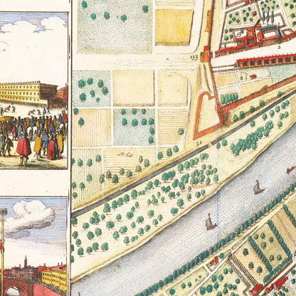 Historical city map  Test product horizontal 3 sizes