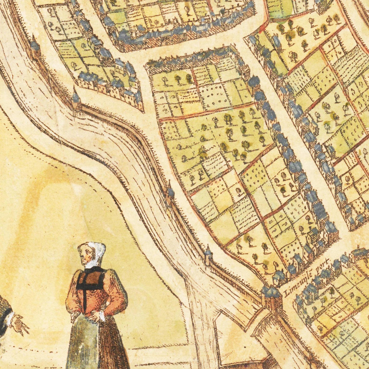 Historischer Stadtplan Maastricht um 1582