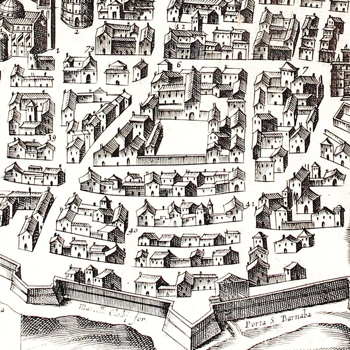 Historischer Stadtplan Parma um 1567