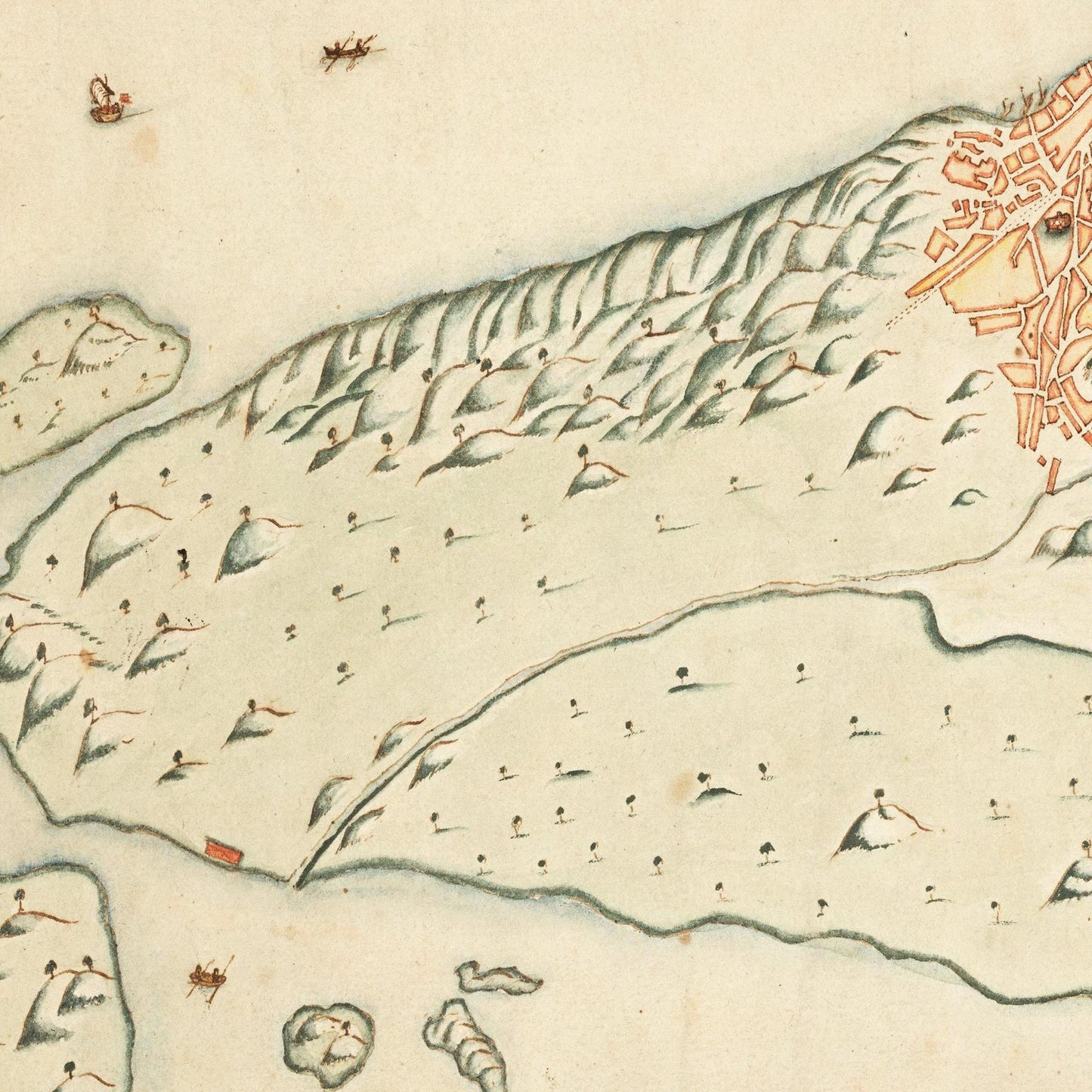 Historical city map  Test product horizontal 3 sizes