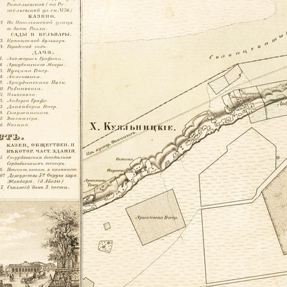 Historischer Stadtplan Odessa um 1864