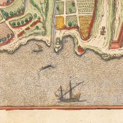 Historischer Stadtplan Palermo um 1592