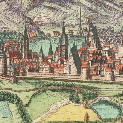 Historical city map  Test product horizontal 3 sizes