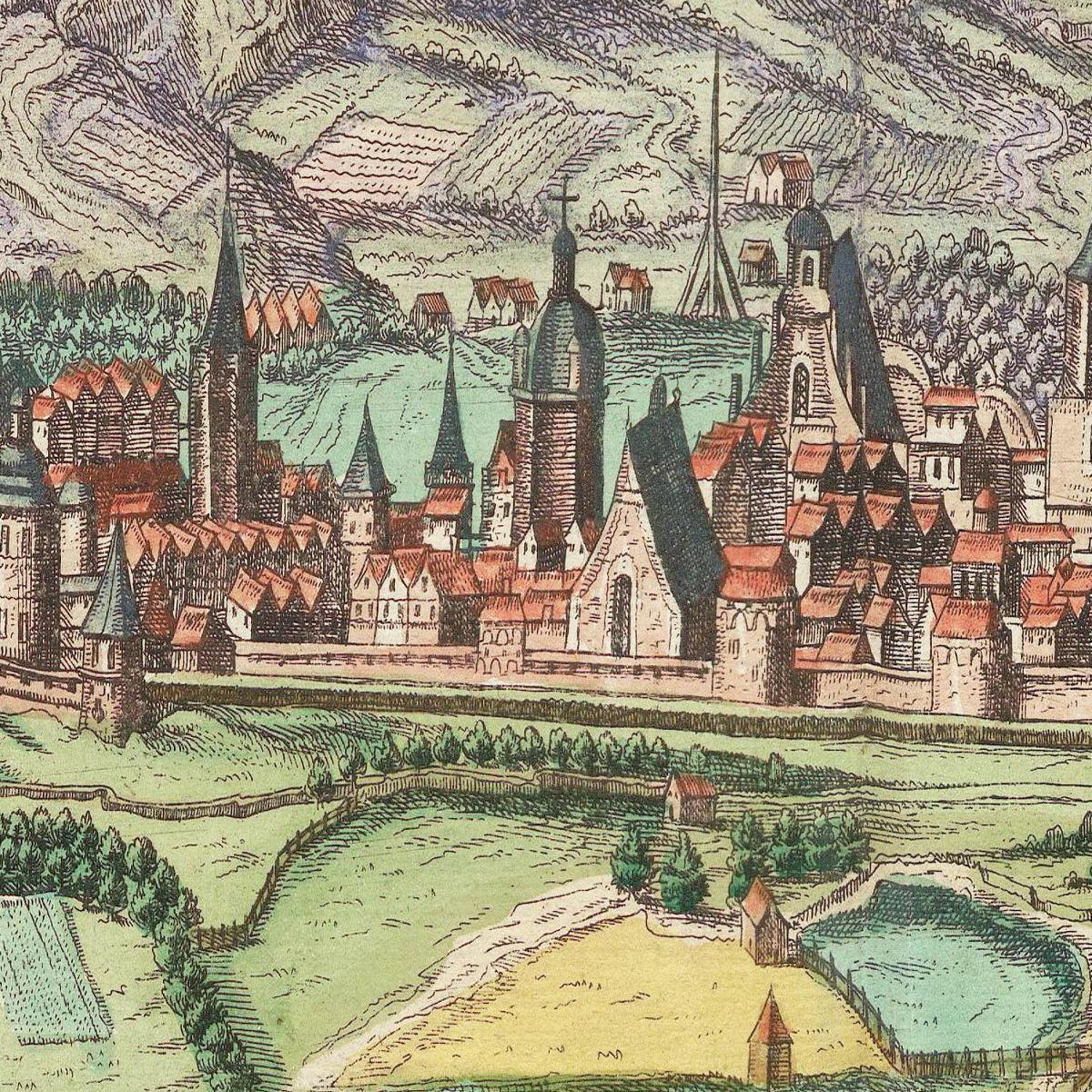 Historische Stadtansicht Lemberg um 1609